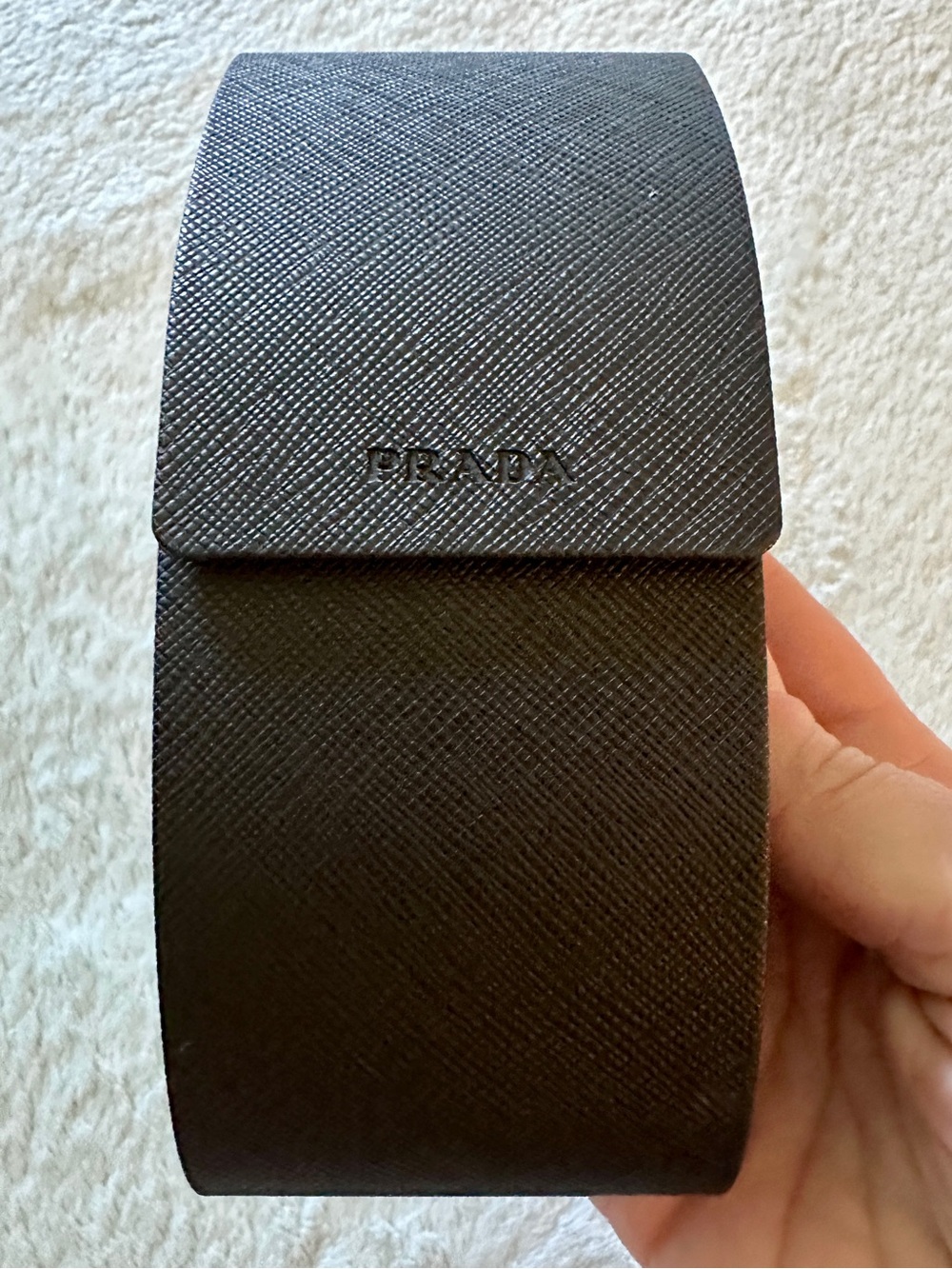 Prada Black Textured Eyewear Case - Picture 2 of 6